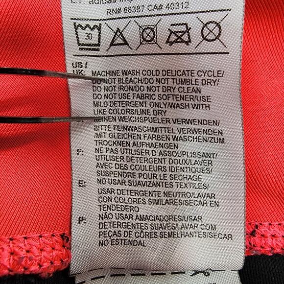 Adidas Leggings Womens S Black Coral Climalite 3 Stripe Active Capri Workout Gym - Picture 5 of 12